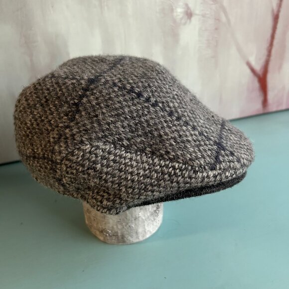 Ralph Lauren Herringbone Lamb's Wool Tweed Men's Newsboy Cap Size Small Medium - Picture 4 of 11